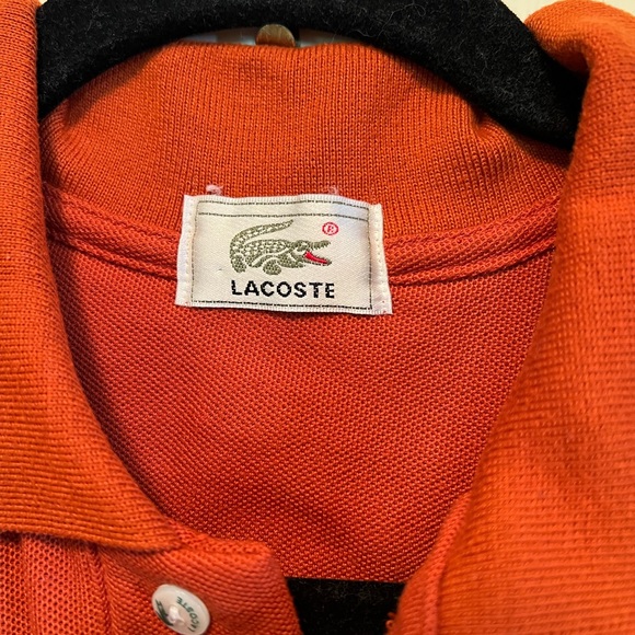 Vintage Lacoste Two Button Polo Burnt Orange - Picture 10 of 10